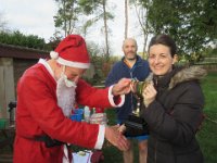 IMG 3182  Most Improved Woman, Jo, is awarded the gold cup