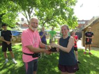 IMG 3398  Most Improved Woman, Liz get the gold cup